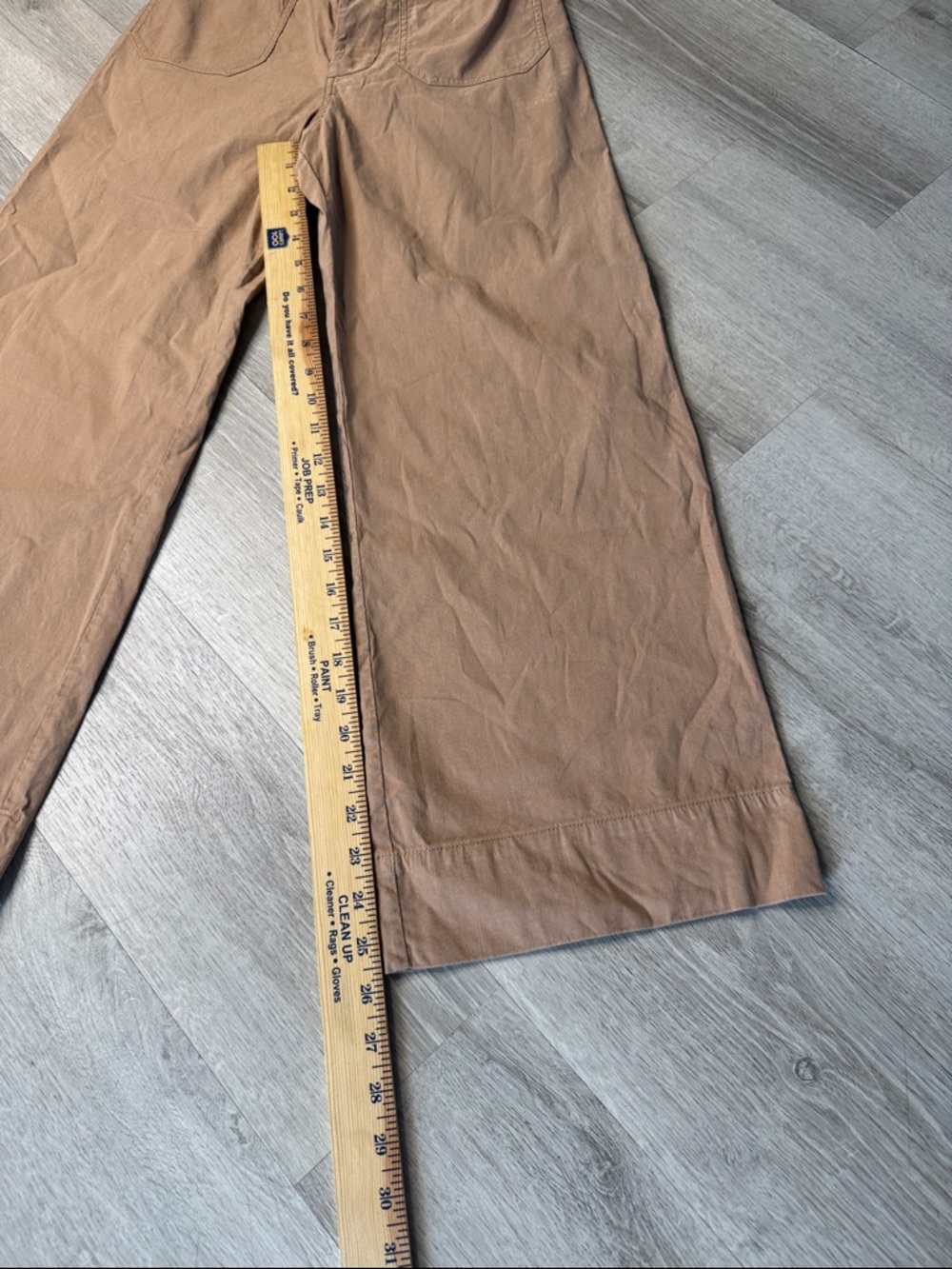 Maeve The Colette Wide-Leg Tan Pants Size 27 Viscose-Linen Blend - Picture 10 of 11